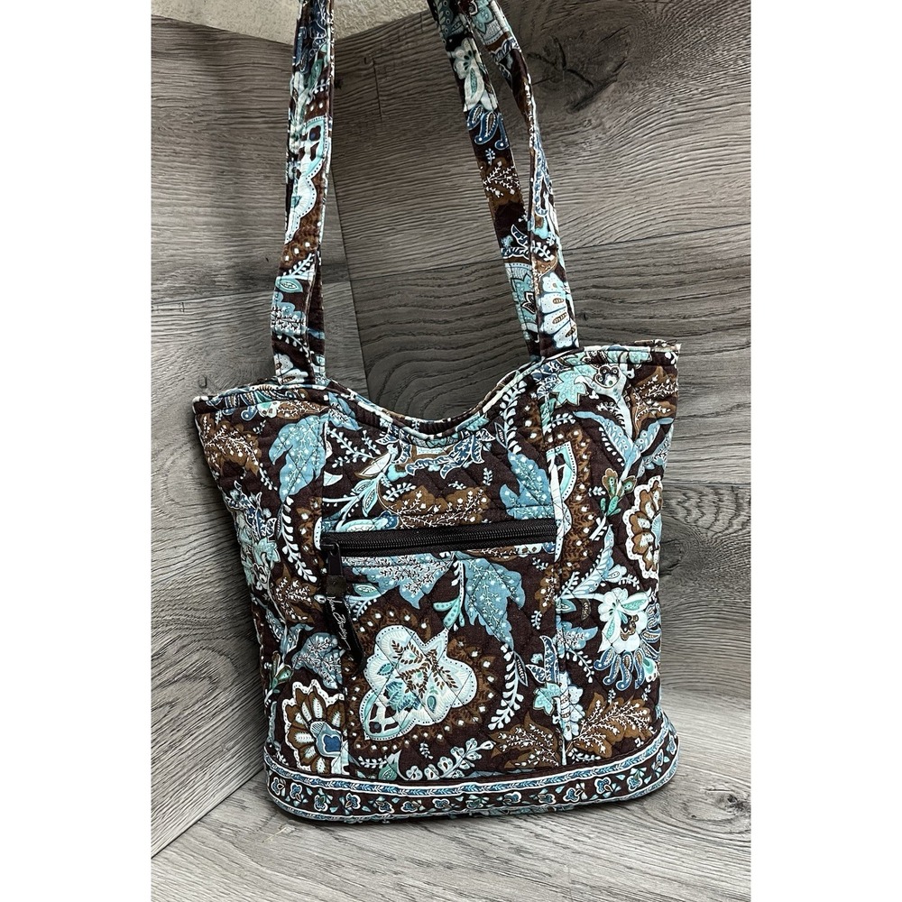 Brown With Blue Floral Print Vera Bradley